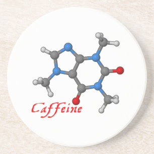 Posavasos Práctico de costa modelo molecular del cafeína