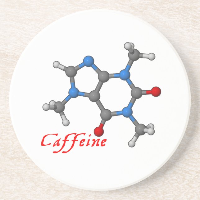 Posavasos Práctico de costa modelo molecular del cafeína (Frente)