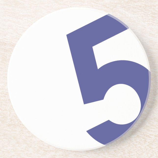 Posavasos Práctico de costa náutico de la vela - número de (Frente)