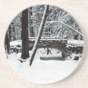 Posavasos Práctico de costa nevado del puente