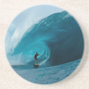 Posavasos Práctico de costa que practica surf