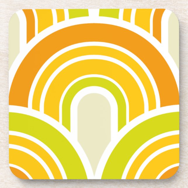 Posavasos Práctico de costa retro (Frente)