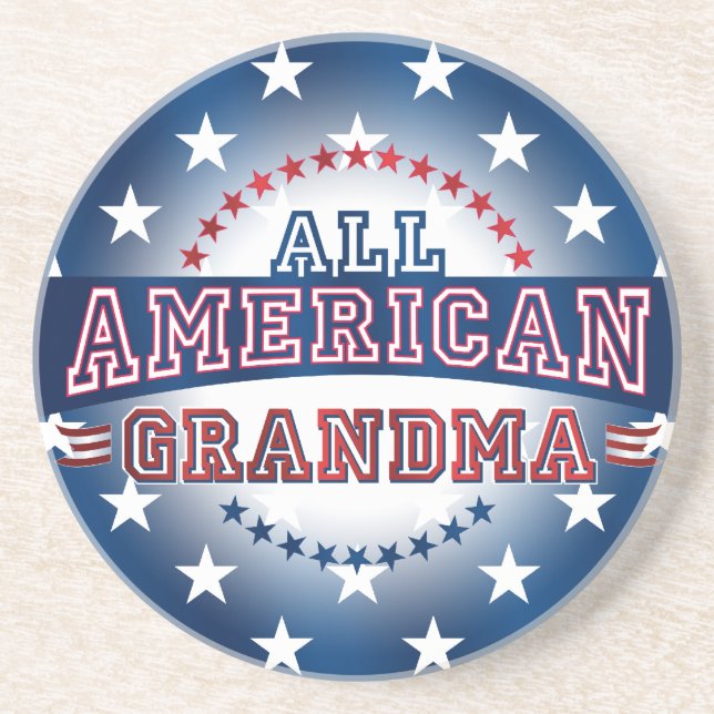 Posavasos Práctico de costa Todo-Americano de la abuela (Frente)