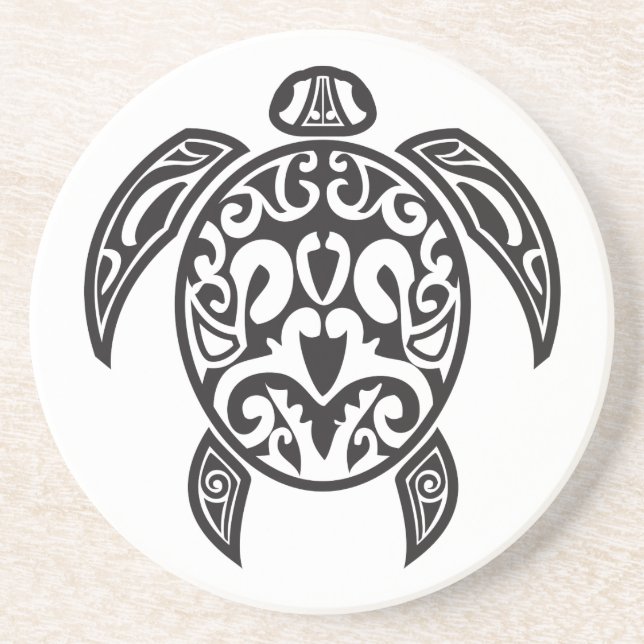 Posavasos Práctico de costa tribal de la tortuga de mar (Frente)