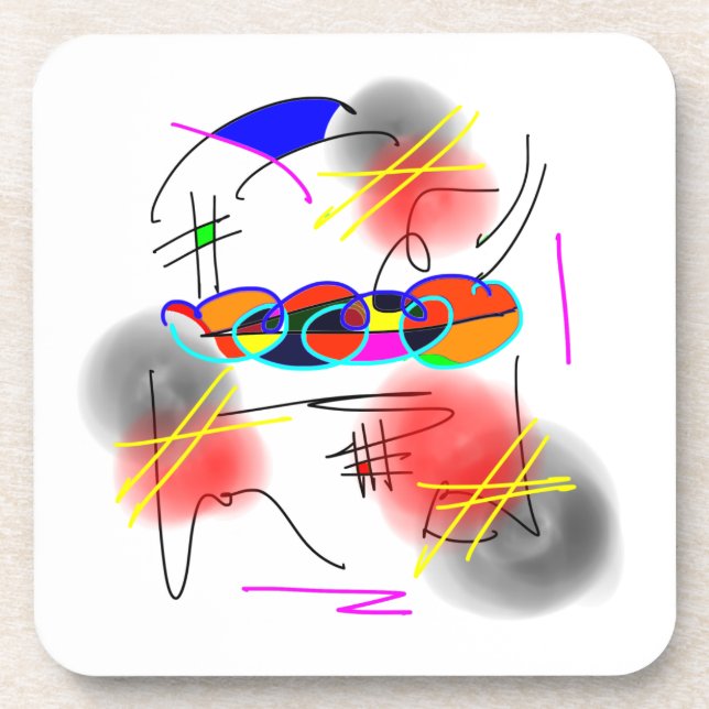 Posavasos Prácticos de costa abstractos de los pájaros (Frente)