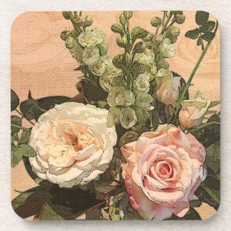 Posavasos Prácticos de costa color de rosa en colores pastel