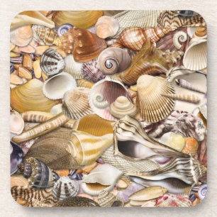 Posavasos Prácticos de costa coloridos de los Seashells
