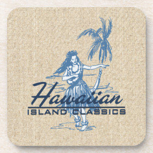 Posavasos Prácticos de costa Corcho-apoyados Hawaiian del
