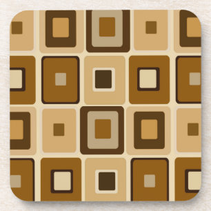 Posavasos Prácticos de costa cuadrados retros