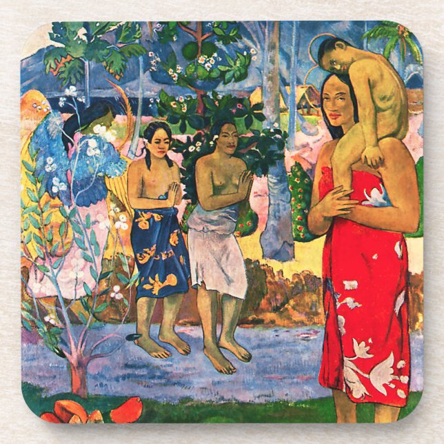 Posavasos Prácticos de costa de Gauguin Ia Orana Maria (Frente)