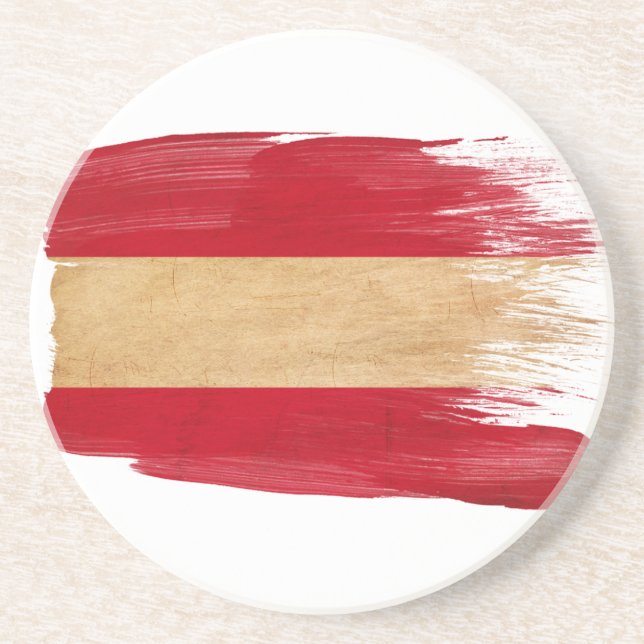 Posavasos Prácticos de costa de la bandera de Austria (Frente)