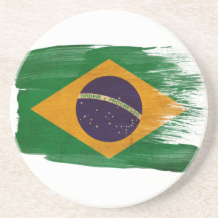 Posavasos Prácticos de costa de la bandera del Brasil