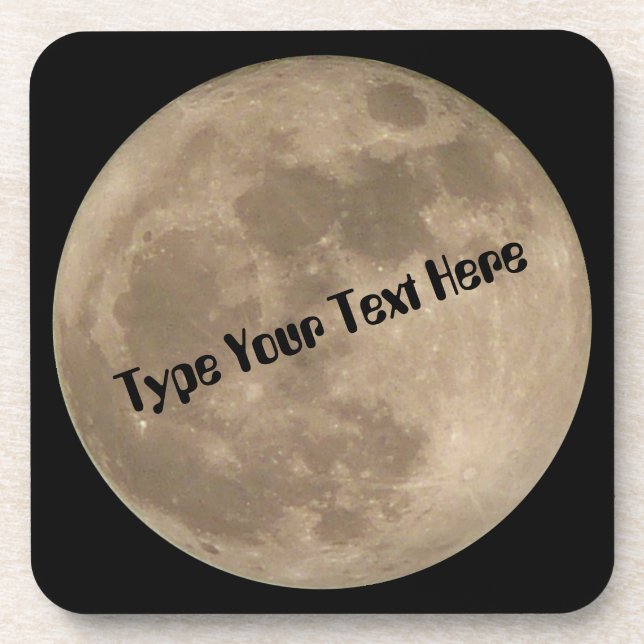 Posavasos Prácticos de costa de la bebida de la Luna Llena (Frente)
