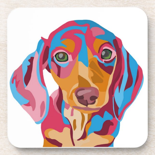 Posavasos Prácticos de costa de la bebida del Dachshund (Frente)