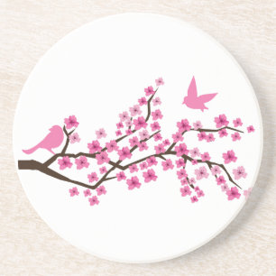 Posavasos Prácticos de costa de la flor de cerezo