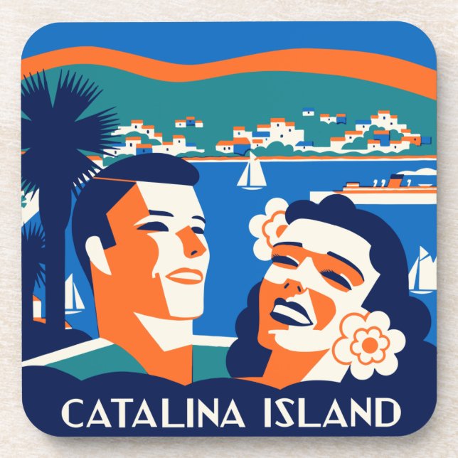 Posavasos Prácticos de costa de la isla de Catalina del (Frente)