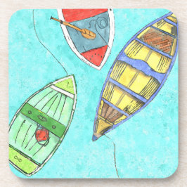 Posavasos Prácticos de costa de los barcos del verano en