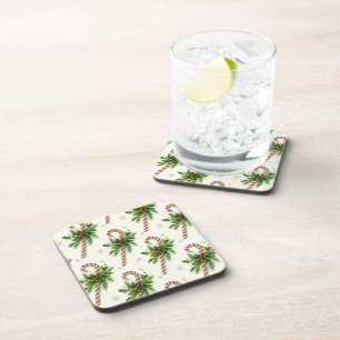 Posavasos Prácticos de costa de los bastones de caramelo y