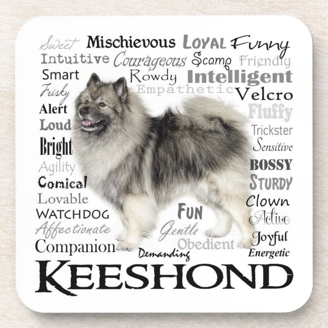 Posavasos Prácticos de costa de los rasgos de Keeshound (Frente)
