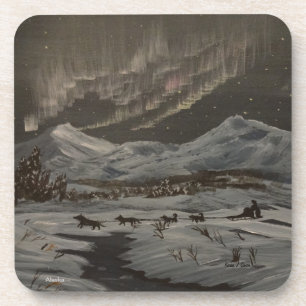 Posavasos Prácticos de costa de Mushing de la aurora