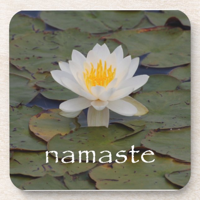 Posavasos Prácticos de costa de Namaste Lotus (Frente)