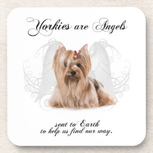 Posavasos Prácticos de costa de Yorkie del ángel