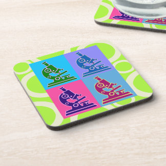 Posavasos Prácticos de costa del arte pop del microscopio