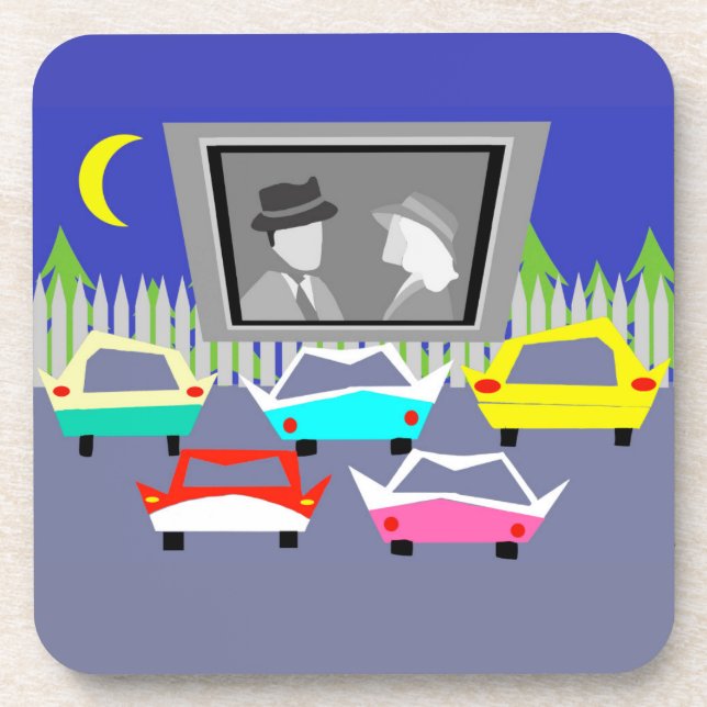 Posavasos Prácticos de costa del corcho de la película del (Frente)