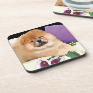 Posavasos Prácticos de costa del perro chino del heARTdog de