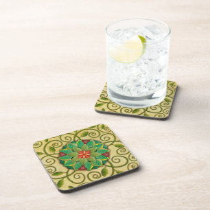 Posavasos Prácticos de costa del rosetón de las hojas