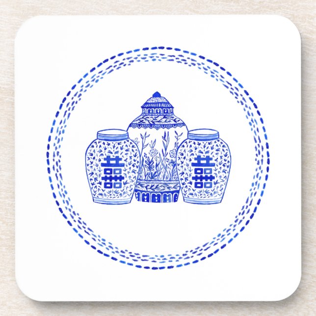 Posavasos Prácticos de costa del tarro del jengibre de la (Frente)