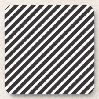 Posavasos Prácticos de costa diagonales negros y blancos de