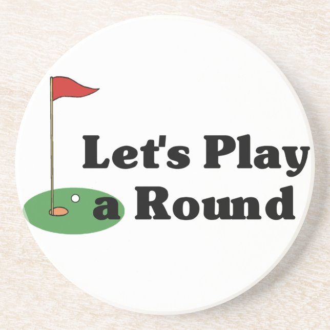 Posavasos Prácticos de costa divertidos del golf (Frente)