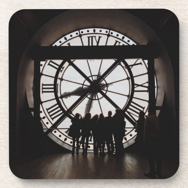 Posavasos Prácticos de costa d'Orsay de la foto del reloj de (Frente)