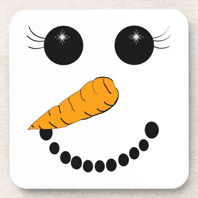 Posavasos Prácticos de costa fríos del muñeco de nieve de la (Frente)