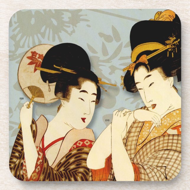 Posavasos Prácticos de costa japoneses del diseño del arte (Frente)