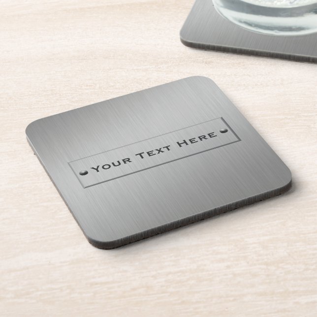 Posavasos Prácticos de costa metalizado del personalizado de (Lado Izquierdo)