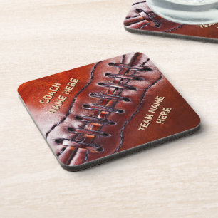 Posavasos Prácticos de costa personalizados del fútbol par