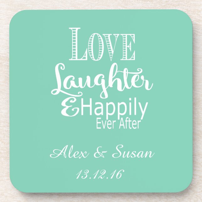 Posavasos Prácticos de costa personalizados que casan (Frente)