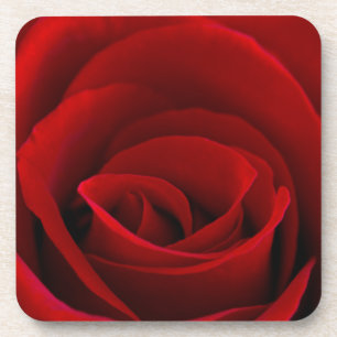 Posavasos Prácticos de costa plásticos duros "rojos" con la