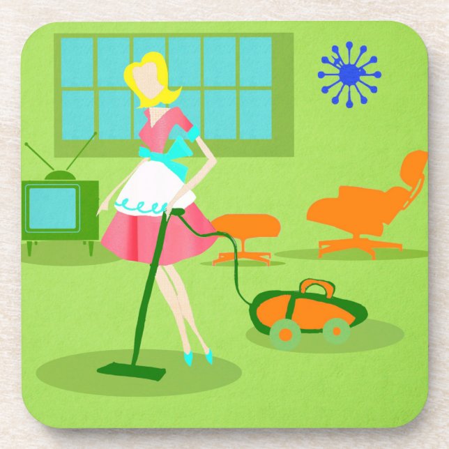 Posavasos Prácticos de costa retros modernos del corcho del (Frente)