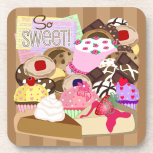 Posavasos Prácticos de costa tan dulces de los postres