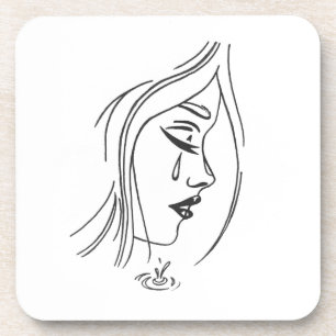 Posavasos Prácticos de costa tristes del chica