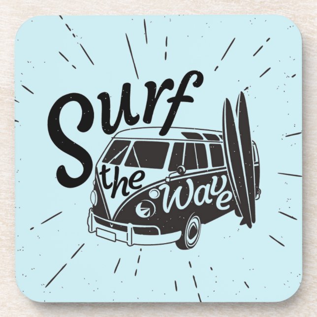 Posavasos Practique surf la onda (Frente)