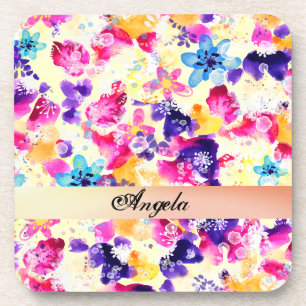 Posavasos Pradera de flores silvestres shabby