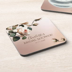 Posavasos Precioso Regalo de Boda Rosa Beige Aceite Rosa