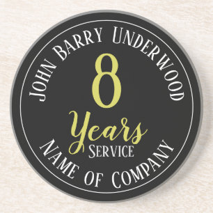 Posavasos Premio de 8 años al personal del servicio