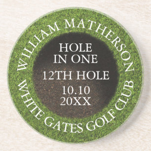 Posavasos Premio Personalizado de Golf Hoyo en Uno