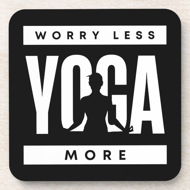 Posavasos Preocupa Menos Yoga Más (Frente)