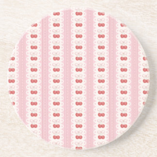 Posavasos Preppy Cherry Stripes - Pink and Off White
